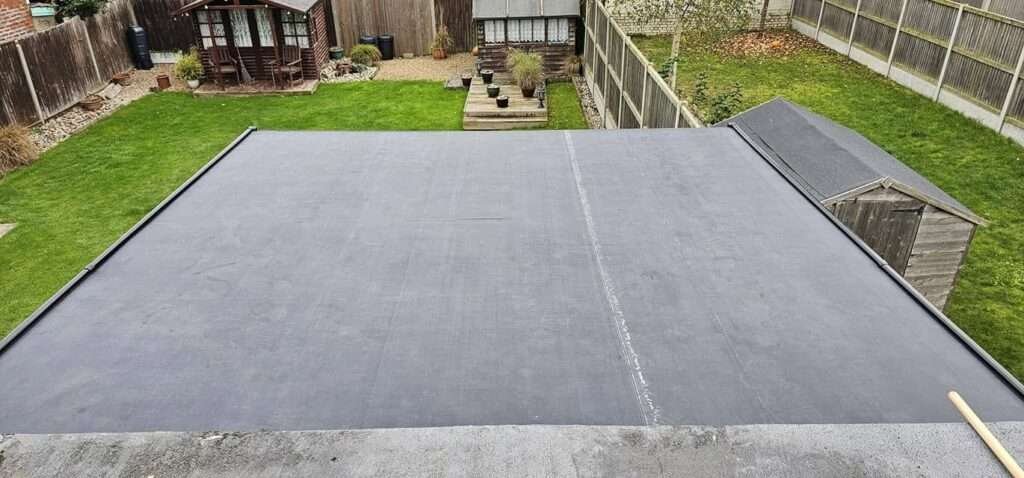 New membrane finish on top of a conservatory warm roof